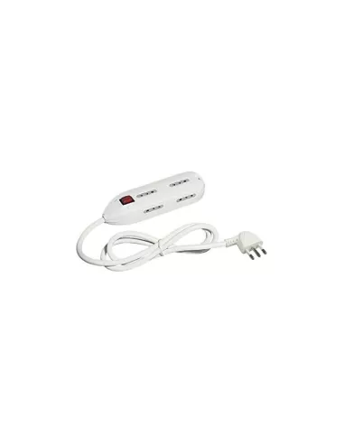 Interrupteur multiprise Bticino 3667d//b mini6 6 pr 10a et câble blanc