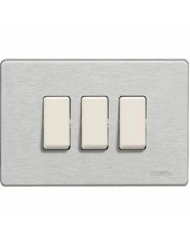 Plaque aluminium Bticino magic 3p 503/3/al