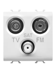 Gewiss gw10382 fm sat tv socket 2m white
