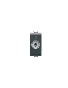 Gewiss interrupteur 1m 2p 10ax clé gw12006 chorus noir