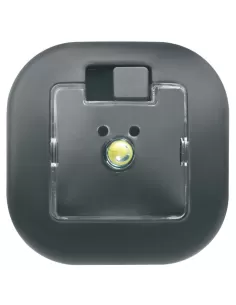 Gewiss gw12661 lampe anti-occultation amovible - 230v ac 50//60hz 2h - noir satiné - chorus