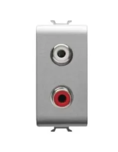 Gewiss gw14453 connecteur RCA double 1m titane