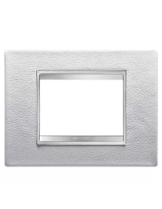 Gewiss gw16203pb placca lux 3p pelle bianco