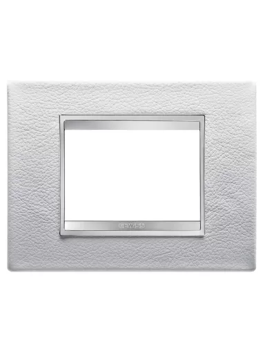 Gewiss gw16203pb lux 3p plaque en cuir blanc
