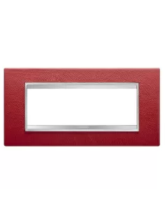 Plaque Gewiss gw16206pr lux 6p cuir rubis