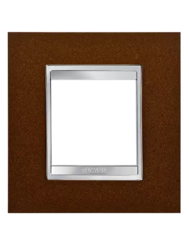 Plaque en fer gravée Gewiss gw16222mf lux international 2p