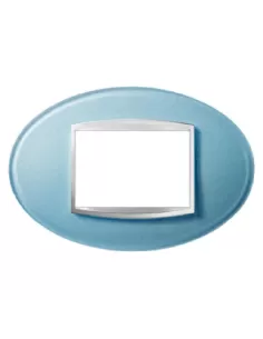 Gewiss gw16303ca placca art 3p vetro acquamarina