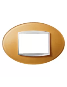 Gewiss gw16303co art plate 3 places chorus ocher glass