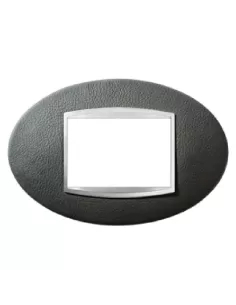 Gewiss gw16303pn plaque art 3p cuir noir