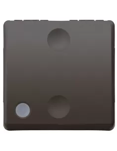 Interrupteur unipolaire à deux voies Gewiss GW21589, 250 V CA, 16 A, éclairé, système à 2 modules, noir