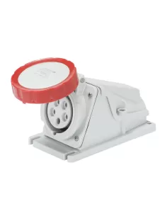 Gewiss gw62503 prise murale fixe 90° ip67 2p t 16a 380-415v 50//60hz rouge câblage à vis 9h