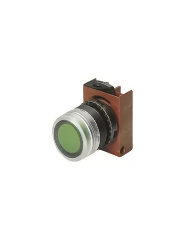 Bouton avec garde lumineuse verte