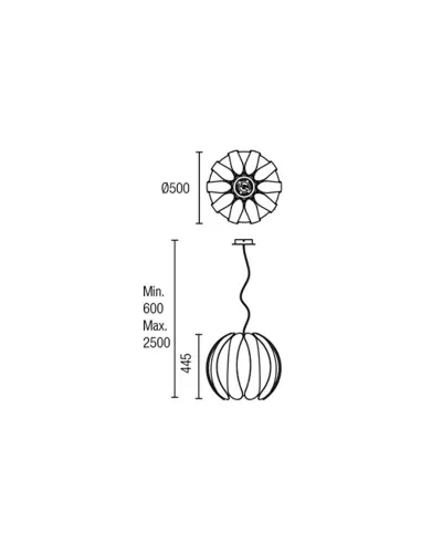 Leds C4 00-3543-BW-BW Suspension blanche 1 x e27 max 100w