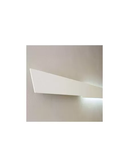 Applique murale FontanaArte 5244/2BI Linea, 2 x 39 W, tube fluorescent G5 blanc RAL 9010, diffuseur opale