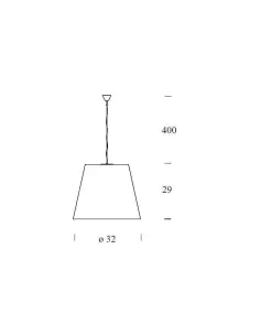 Fontana Arte 5444/00bi lampe à suspension Amax D47 BI 1X150W E27 halogène 2
