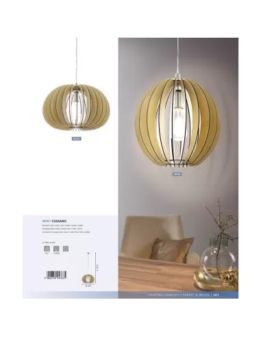 Eglo 94767 Suspensión Cossano d. 45cm 1X60W