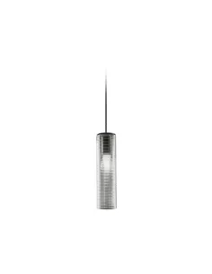 Panzeri L9402-steel Clio black blown glass suspension