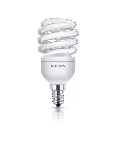 Ampoule spirale économique Philips 12 W E14 2700 K lumière chaude