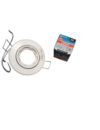 Side 2855 White recessed spotlight 20W G4 with lamp