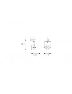 Targetti 1t0690 proiettore foho dicro  1x50 2