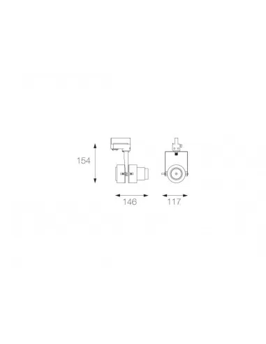 Targetti 1t0690 projecteur dicro foho 1x50