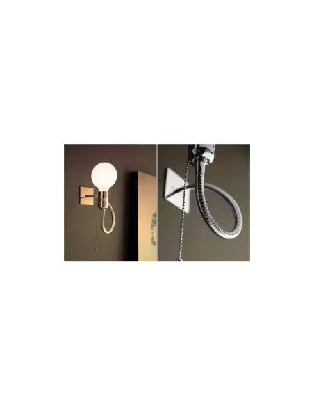 Gambarelli 08E01.40 Ma lampe flexible, tube en acier inoxydable recouvert de fer/noir