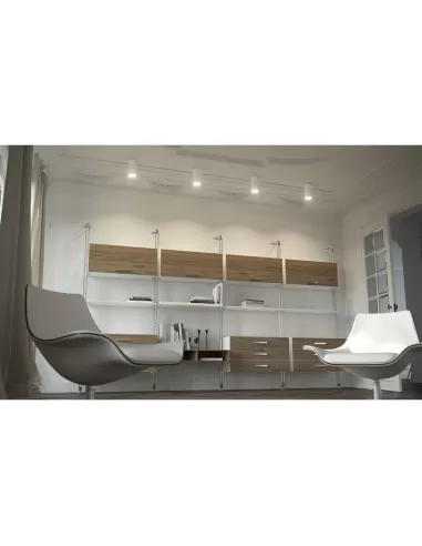 Panzeri P3722 One plafone cilindrico d105x210 alluminio lucido