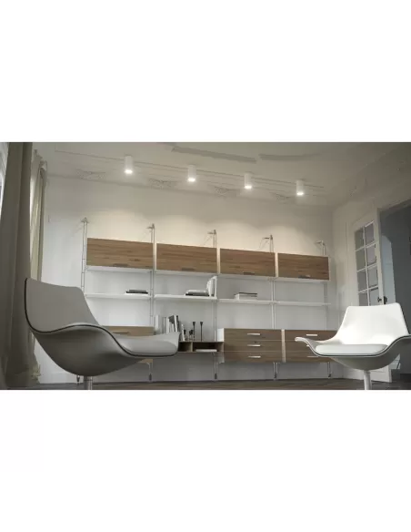 Panzeri P3722 One plafone cilindrico d105x210 alluminio lucido