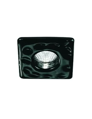 Panzeri XV2001-12V-BLA Spot encastré en verre moulé, verre noir, GU5.3
