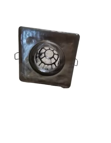 Panzeri XV2001-12V-SIL Cast glass recessed light, glass silver, gu5.3