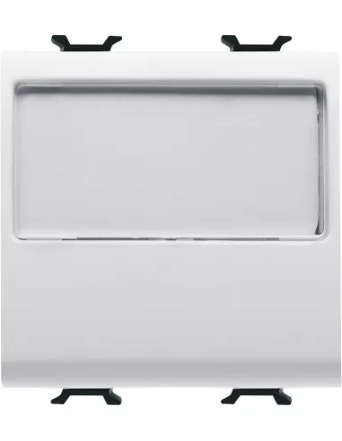 Gewiss GW10191 Bouton-poussoir 2 m 1 p na 10 a, plaque signalétique lumineuse blanche