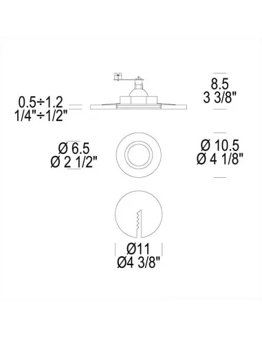 Leucos Sd-086 plaster recessed gu5.3