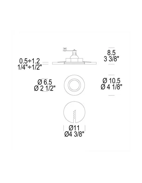 Leucos Sd-086 incasso in gesso gu5,3