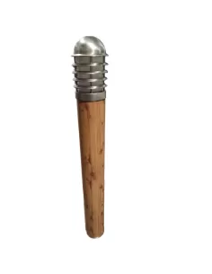 Moretti 800.K125 Lampe h.123cm. country - couleur acier inoxydable et bois