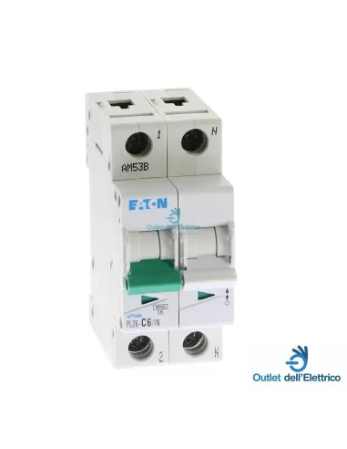 Eaton Plz6-c6/1n disyuntor 6ka 1p+nc 6a