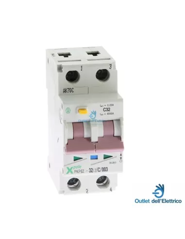 Eaton Pkp62-32/2/c/003 Differential-Leistungsschalter 2p 32a c0,03-ac 6ka