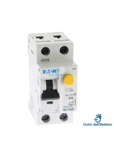 Eaton Frbm6-c16/1n/03 interruttore magnetotermico differenziale 1p+n c16 6ka 0,3