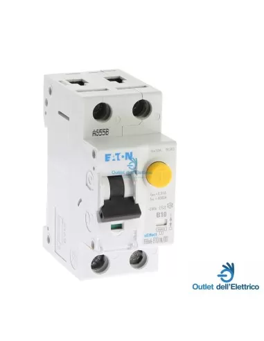 Eaton Frbm6-b10/1n/001 differential circuit breaker 1p+n b10 6ka 0.01