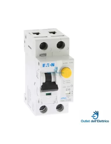 Eaton Frbm6-c10/1n/001 disjoncteur différentiel 1p+n c10 6ka 0,01