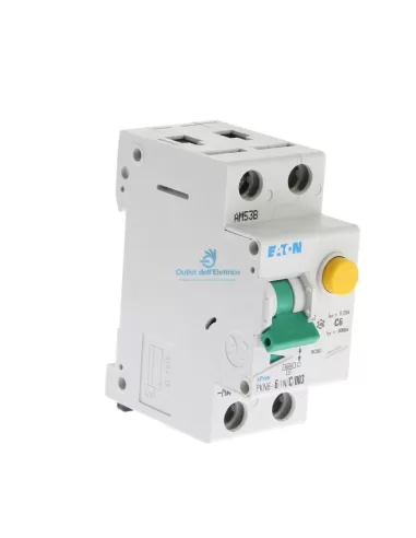 Disjoncteur différentiel Eaton Pkn6-6/1n/c/003 1P+N 6A C 0,03 6kA