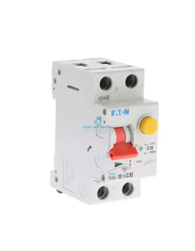 Eaton Pkn6-10/1n/c/03 interruttore magnetotermico differenziale 1p+n 10a c 0,3 6ka