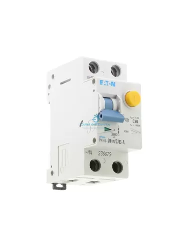 Eaton Pkn6-20/1n/c/03-a interruttore magnetotermico differenziale 1p+n 20a c  0,3 6ka cl.a