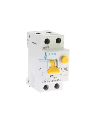 Eaton Pkn6-25/1n/c/003-a interruttore magnetotermico differenziale 1p+n 25a c 0,03 6ka cl.a