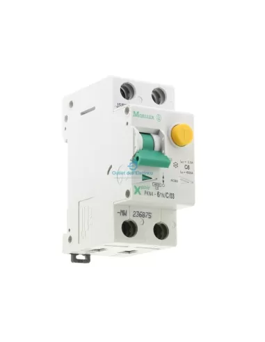 Eaton Pkn4-6/1n/c/03 disyuntor diferencial 1p+n 6a c 0,3 4,5ka