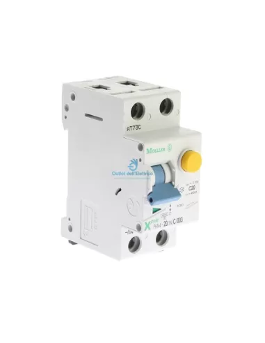 Eaton Pkn4-20/1n/c/003 interruttore magnetotermico differenziale 1p+n 20a c 0,03 4,5ka