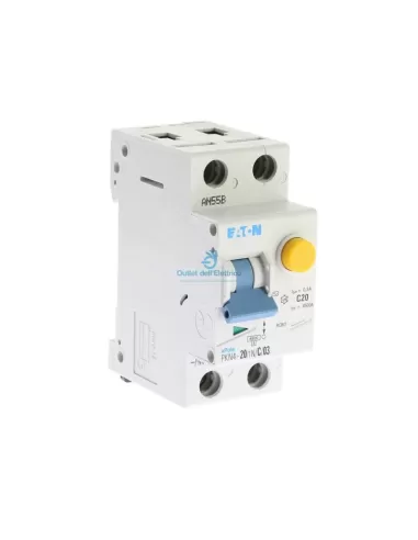 Eaton Pkn4-20/1n/c/03 interruttore magnetotermico differenziale 1p+n 20a c 0,3 4,5ka