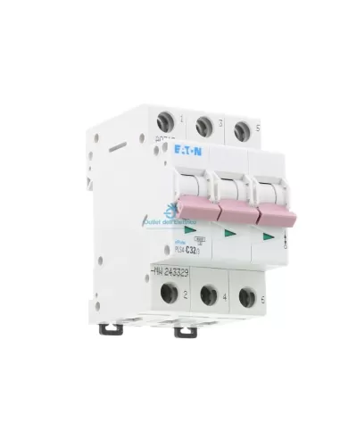 Eaton Pls4-c32/3 interruttore magnetotermico 4,5ka 3p c 32a