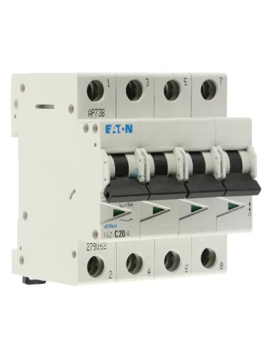 Disjoncteur Eaton 279062 Faz-c20/4 10 kA 4 pôles C 20 A