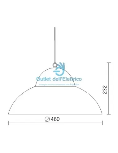 Side 5510 Pendelleuchte UFO 100W SDW-T Fresco GA