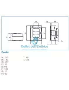 Hager B06521 Tableau mural gris IP65 4 modules 2